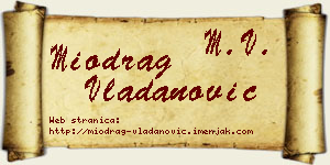 Miodrag Vladanović vizit kartica